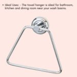 Motiqo Stainless Steel Towel Ring for Bathroom, Napkin Ring for Wash Basin, Towel Holder, Napkin Holder, Towel Hanger, Bathroom Aessories (Triangular Shape) Set-1 - Image 4