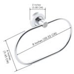 Motiqo Stainless Steel Towel Ring for Bathroom, Napkin Ring for Wash Basin, Towel Holder, Napkin Holder, Towel Hanger, Bathroom Aessories (Oval Shape) Set-4 - Image 9