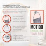 Motiqo Stainless Steel Towel Ring for Bathroom, Napkin Ring for Wash Basin, Towel Holder, Napkin Holder, Towel Hanger, Bathroom Aessories (Triangular Shape) Set-1 - Image 5