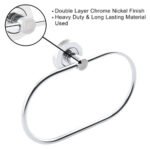 Motiqo Stainless Steel Towel Ring for Bathroom, Napkin Ring for Wash Basin, Towel Holder, Napkin Holder, Towel Hanger, Bathroom Aessories (Oval Shape) Set-4 - Image 8