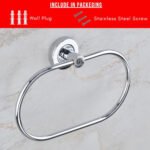 Motiqo Stainless Steel Towel Ring for Bathroom, Napkin Ring for Wash Basin, Towel Holder, Napkin Holder, Towel Hanger, Bathroom Aessories (Oval Shape) Set-4 - Image 6