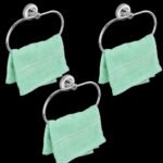 Motiqo Stainless Steel Towel Ring for Bathroom, Napkin Ring for Wash Basin, Towel Holder, Napkin Holder, Towel Hanger, Bathroom Aessories (Oval Shape) Set-4