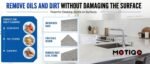 Motiqo microfiber rags with fish scale design to remove oils, dirt, rust, and stains without damaging surfaces