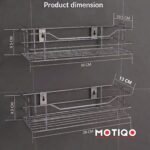 MOTIQO Stainless Steel Wall Mount Multi-Purpose Bathroom Shelf | Combo | Set-2 | Silver - Image 13