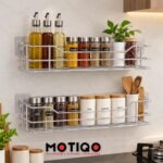 MOTIQO Stainless Steel Wall Mount Multi-Purpose Bathroom Shelf | Combo | Set-2 | Silver - Image 6