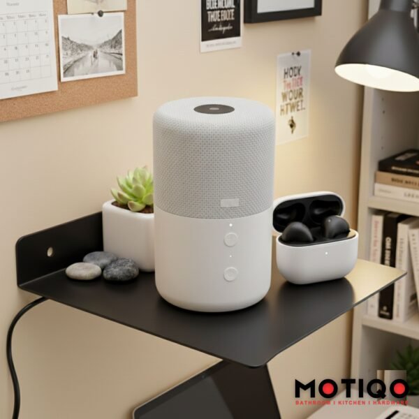 Motiqo Metal Wall Mounted Floating Shelf,Shelves,Stand,Rack,Holder Wi-fi Camera,Bluetooth Speaker,Webcam,Mesh Router,Photo Frames,Planter Pot (6x5 Inches) Set-1