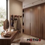 Motiqo Premium Aluminum Wall-Mounted Hook Rail – 4 Hooks, Rose Gold - Matte Black Finish - Image 3
