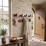 Motiqo Premium Aluminum Wall-Mounted Hook Rail – 4 Hooks, Rose Gold - Matte Black Finish - Image 5