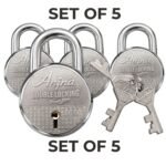 Anjna Padlock Double Locking 65mm (5 Pcs) 3 Keys - Image 5