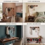 Motiqo Premium Aluminum Wall-Mounted Hook Rail – 6 Hooks, Matte Black Finish - Image 11